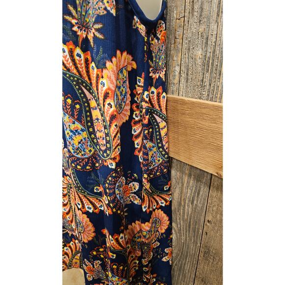 NWT francesca's sz M bright paisley floral mini summer dress comfort casual NEW - Picture 10 of 12